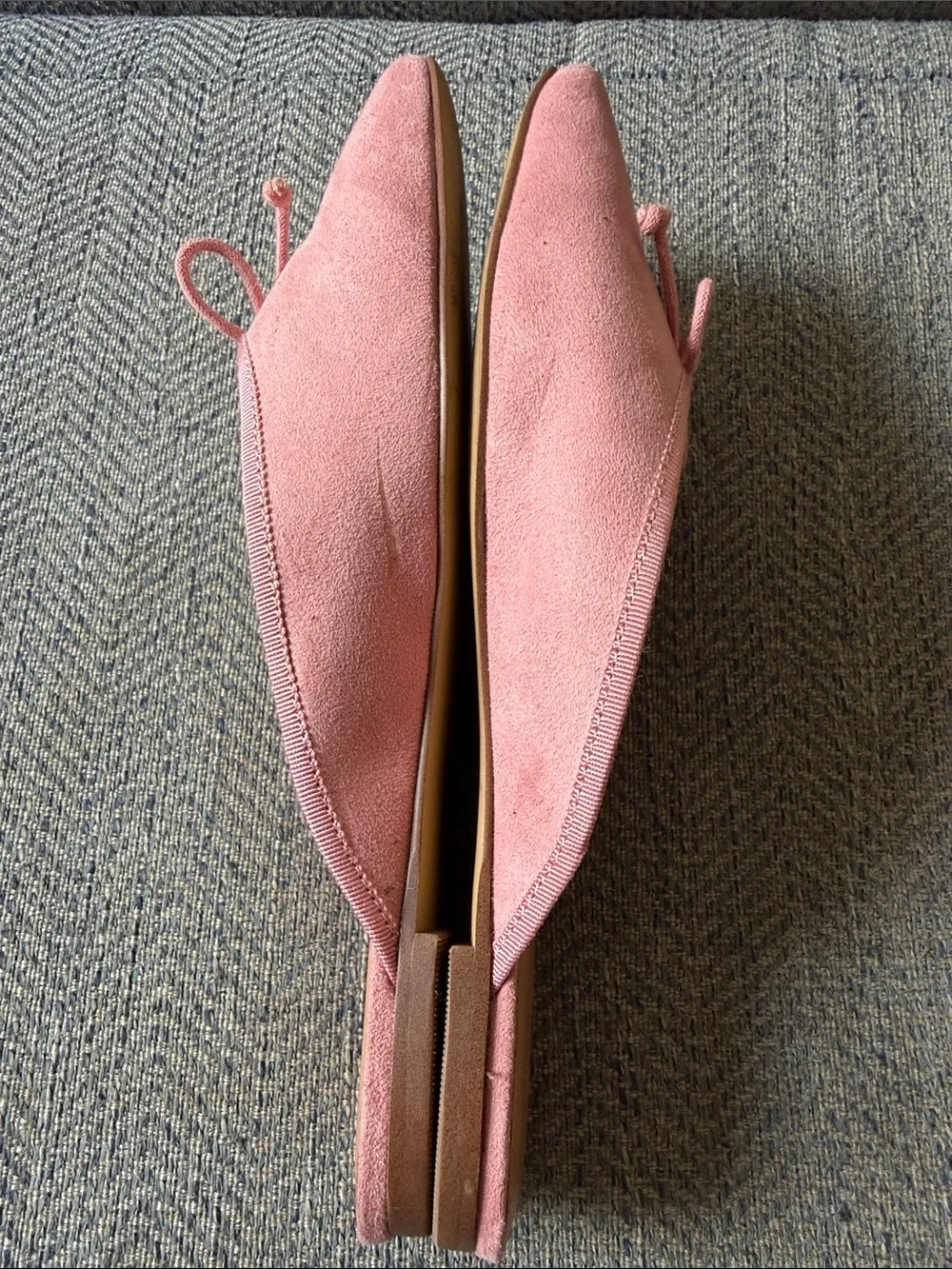 J crew Women’s Faux Leather Suede ballerina mules Size: 7